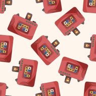 camera cartoon seamless pattern background N7
