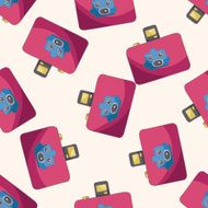 camera cartoon seamless pattern background N8