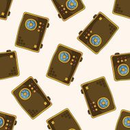 radio cartoon seamless pattern background N5