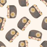 radio cartoon seamless pattern background N6