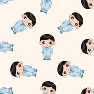 people theme doctor cartoon seamless pattern background