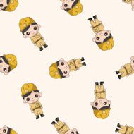 Explorers cartoon seamless pattern background N2
