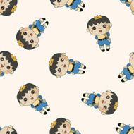 Royal theme prince cartoon seamless pattern background