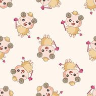 animal cartoon seamless pattern background N2