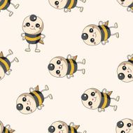 animal cartoon seamless pattern background N5