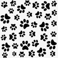 Seamless animal pattern of paw footprint N6