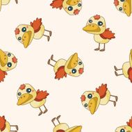 animal cartoon seamless pattern background N7