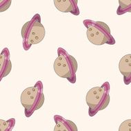 Space ufo cartoon seamless pattern background