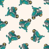 transportation motor cartoon seamless pattern background N2
