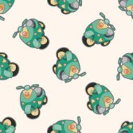 transportation motor cartoon seamless pattern background N9
