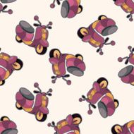 transportation motor cartoon seamless pattern background N10