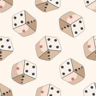 casino dice cartoon seamless pattern background