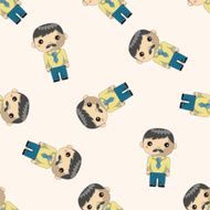 father cartoon seamless pattern background