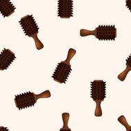 hair products theme comb cartoon seamless pattern background