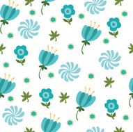 Vector seamless pattern with flowers N20