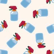 hair products theme sprayer cartoon seamless pattern background