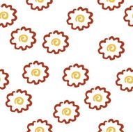 Vector seamless pattern with flowers N23