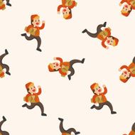 deliveryman cartoon seamless pattern background N6