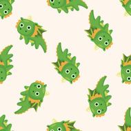 dragon cartoon seamless pattern background N3