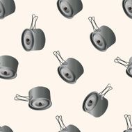 camping pot cartoon seamless pattern background N2
