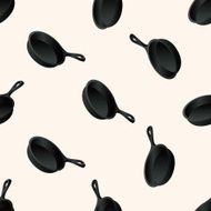 camping pot cartoon seamless pattern background N3