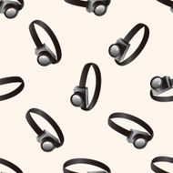 camping head light cartoon seamless pattern background