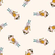 Veterinarian cartoon seamless pattern background