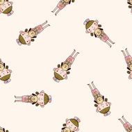 Veterinarian cartoon seamless pattern background N2