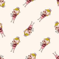 Veterinarian cartoon seamless pattern background N5