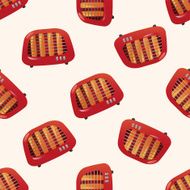 Home appliances theme ectric fan cartoon seamless pattern background