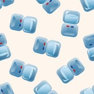 Home appliances theme dispenser cartoon seamless pattern background