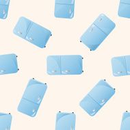 Home appliances theme refrigerator cartoon seamless pattern background