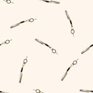 hair products theme shaver cartoon seamless pattern background N4