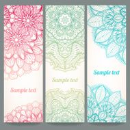 three different round patterns