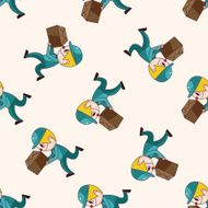 deliveryman cartoon seamless pattern background N15