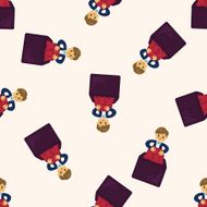 magician cartoon seamless pattern background