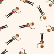 magician cartoon seamless pattern background N4