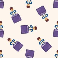 magician cartoon seamless pattern background N8