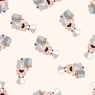 chef cartoon seamless pattern background N14