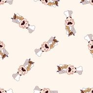 chef cartoon seamless pattern background N18
