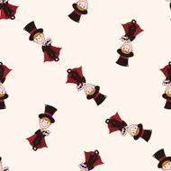 magician cartoon seamless pattern background N16