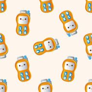 baby toy walkie cartoon seamless pattern background N2