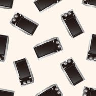 Home appliances theme microwave cartoon seamless pattern background N2