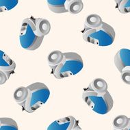 Home appliances theme vacuum cleaner cartoon seamless pattern background N2