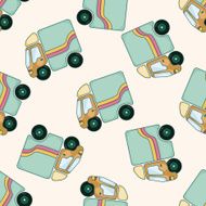 transportation car cartoon seamless pattern background N2