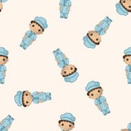 chef cartoon seamless pattern background N19