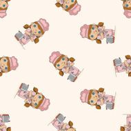 chef cartoon seamless pattern background N23