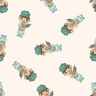 chef cartoon seamless pattern background N24