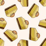 decorating cake cartoon seamless pattern background