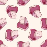 decorating cake cartoon seamless pattern background N2